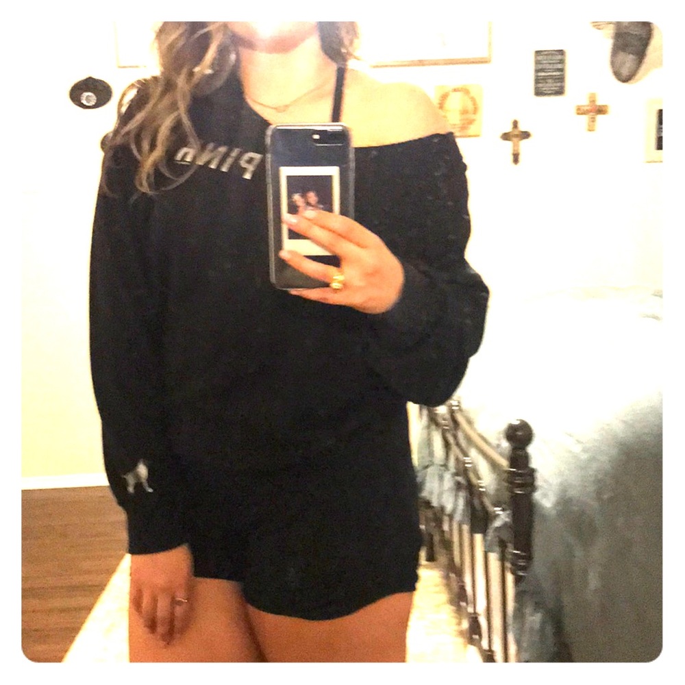 PINK brand off the shoulder pullover